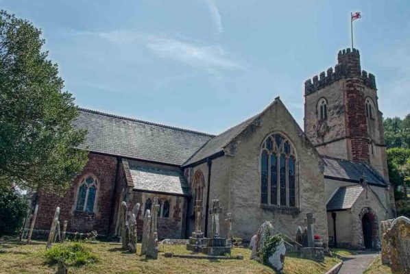 Church Exterior Medieval Tower Porch Stokeinteignhead